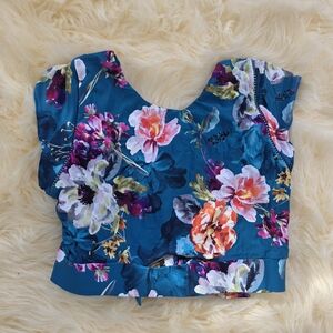 Pilyq Blue Floral Swim Coverup